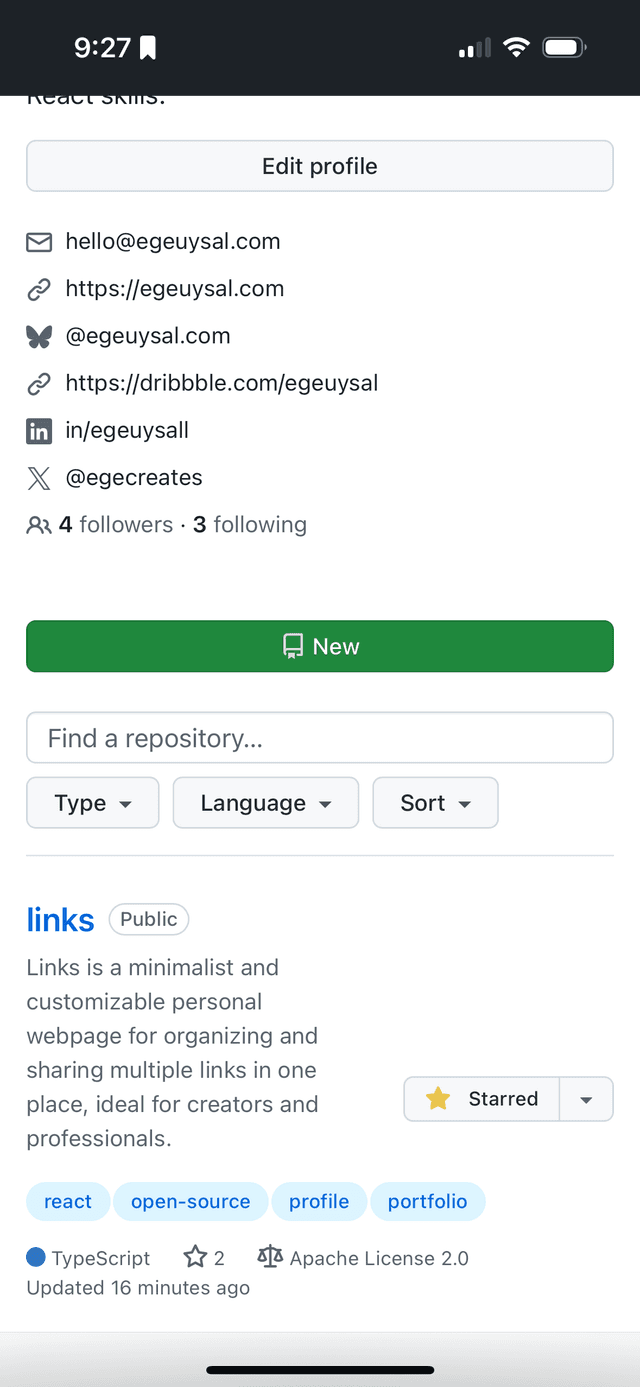 GitHub interface showing the new repository creation screen